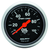 Oljetrycksmätare 52mm 100PSI (Mekanisk) SPORT-COMP